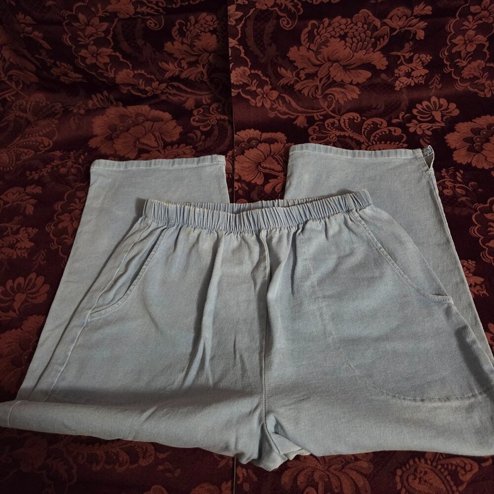 Denim & Co. Jean Capris Womens Sz Small Pull On Stretch Waist